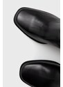 Kožené kozačky Vagabond Shoemakers Stina dámské, černá barva, na podpatku