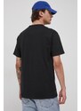 Bavlněné tričko Vans černá barva, hladké, VN0A49R7BLK1-Black