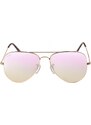 URBAN CLASSICS Sunglasses PureAv - gold/rosé