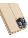 Knížkové pouzdro pro iPhone 13 Pro - DuxDucis, SkinPro Gold