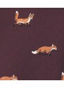 BUBIBUBI Vínová kravata s liškami