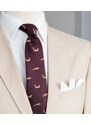 BUBIBUBI Vínová kravata s liškami