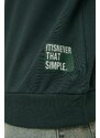 Trendyol Men's Emerald Green Regular/Real Fit Slogan Label Basic Cotton Sweatshirt