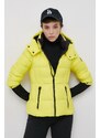 Péřová bunda Superdry žlutá barva, zimní