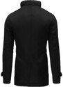BASIC Černý pánský kabát na zip Černá