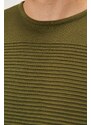 AC&Co / Altınyıldız Classics Men's Light Khaki Standard Fit Normal Cut Anti-Pilling Crew Neck Knitwear Sweater.