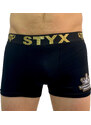 Pánské boxerky Styx / KTV sportovní guma černé - černá guma (GTCK960)