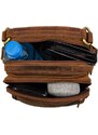Kabelky od Hraběnky Praktická crossbody taška na rameno; hnědá