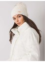 Fashionhunters Dámský bílý klobouk s bambulí