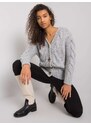 Fashionhunters Dámský svetr s knoflíky - šedý