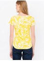 Žluté květované tričko CAMAIEU - Dámské
