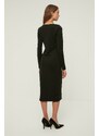 Trendyol Black Collar Detailed Bodycon Midi Knitted Dress