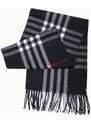 Ombre Clothing Nádherný černo-červený pánský šál A408