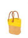 ATOA Malá pletená taška žlutá Sisal