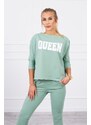 Kesi Set s potiskem Queen dark mint