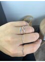 SYLVIENE Stříbrný prstýnek kroužek Diamond