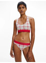 Dámský set spodního prádla - QF6703E - VH8 - Šedá s červeným vzorem - Calvin Klein