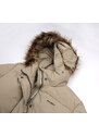 Husky Downbag dámský péřový kabát světle khaki
