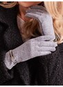 Fashionhunters Klasické šedé dámské rukavice