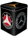 NOSTALGIC-ART Retro dóza na čaj plechová Mercedes Benz Logo Evolution