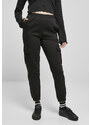 UC Ladies Dámské kalhoty Cargo Sweat s vysokým pasem černé
