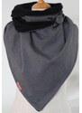 Šedo-černý dámský šál