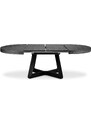 Černý dubový rozkládací jídelní stůl Windsor & Co Bodil 130-230 x 130 cm