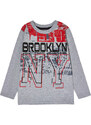 Winkiki Kids Wear Chlapecké tričko s dlouhým rukávem Brooklyn - šedý melanž