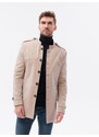 Ombre Clothing Pánský přechodový kabát - béžová C269