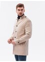 Ombre Clothing Pánský přechodový kabát - béžová C269