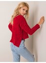 Fashionhunters Tmavě červený svetr od Olivvia RUE PARIS