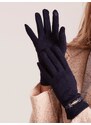 Fashionhunters Klasické námořnické modré dámské rukavice