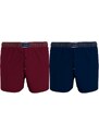 Pánské boxerky 2 pack UM0UM02188 - 0SD - Modrá, bordo - Tommy Hilfiger