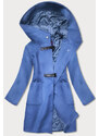 Ann Gissy Světle modrý krátký dámský kabát s kapucí (GSQ2311)