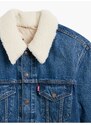 Levi's Modrá dámská džínová bunda s kožíškem Levi's 3 In 1 Trucker - Dámské