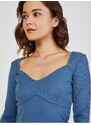 Modré dámské žebrované cropped tričko TALLY WEiJL - Dámské