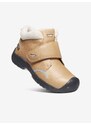 Béžové dětské kožené zimní boty Keen Kootenay III - unisex