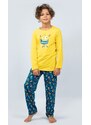 Vienetta Kids Dětské pyžamo dlouhé Monster - žlutá