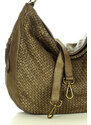 Marco Mazzini handmade Kožená kabelka přes rameno Mazzini M3M8 tmavě béžová