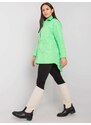 Fashionhunters Dámská prošívaná bunda Zenya - fluo zelená