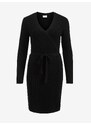 Černé dámské žebrované svetrové šaty VILA Ril - Dámské