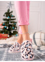 Shelvt BONA SLIPPERS IN LEOPARD PRINT