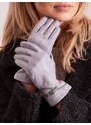 Fashionhunters Elegantní šedé rukavice pro ženy