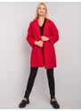 Fashionhunters OH BELLA Červený bouclé kabát