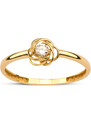Lillian Vassago Originální zlatý prsten se zirkonem LLV95-GR026