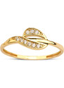 Lillian Vassago Zlatý prsten se zirkony LLV95-GR031