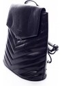 Silvia Rosa Dámský koženkový batůžek s prošíváním Lilac černá