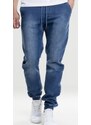 URBAN CLASSICS Jeansy Knitted Denim Jogpants - blue washed