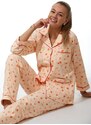 Naspani Elegantní pyžamo pro ženy - flanel 1DF0007