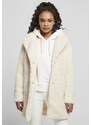 URBAN CLASSICS Kabát Ladies Oversized Sherpa Coat - whitesand